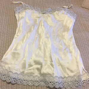Anthropology Lingerie Top Cream and Silver